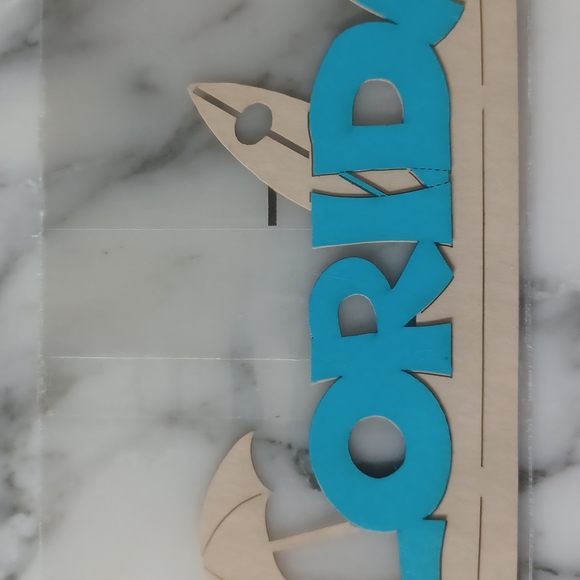 Florida Beach 2D sticker beachball, surf board, palm trees, sun, beach umbrellas - Picture 5 of 13